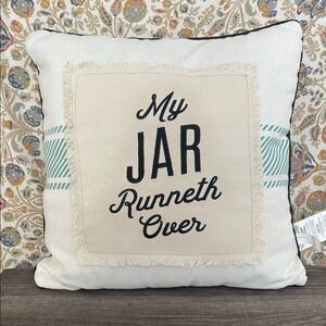 Briarwood Lane My Jar Runneth Over Decorative Throw Pillow Black White Farmhouse